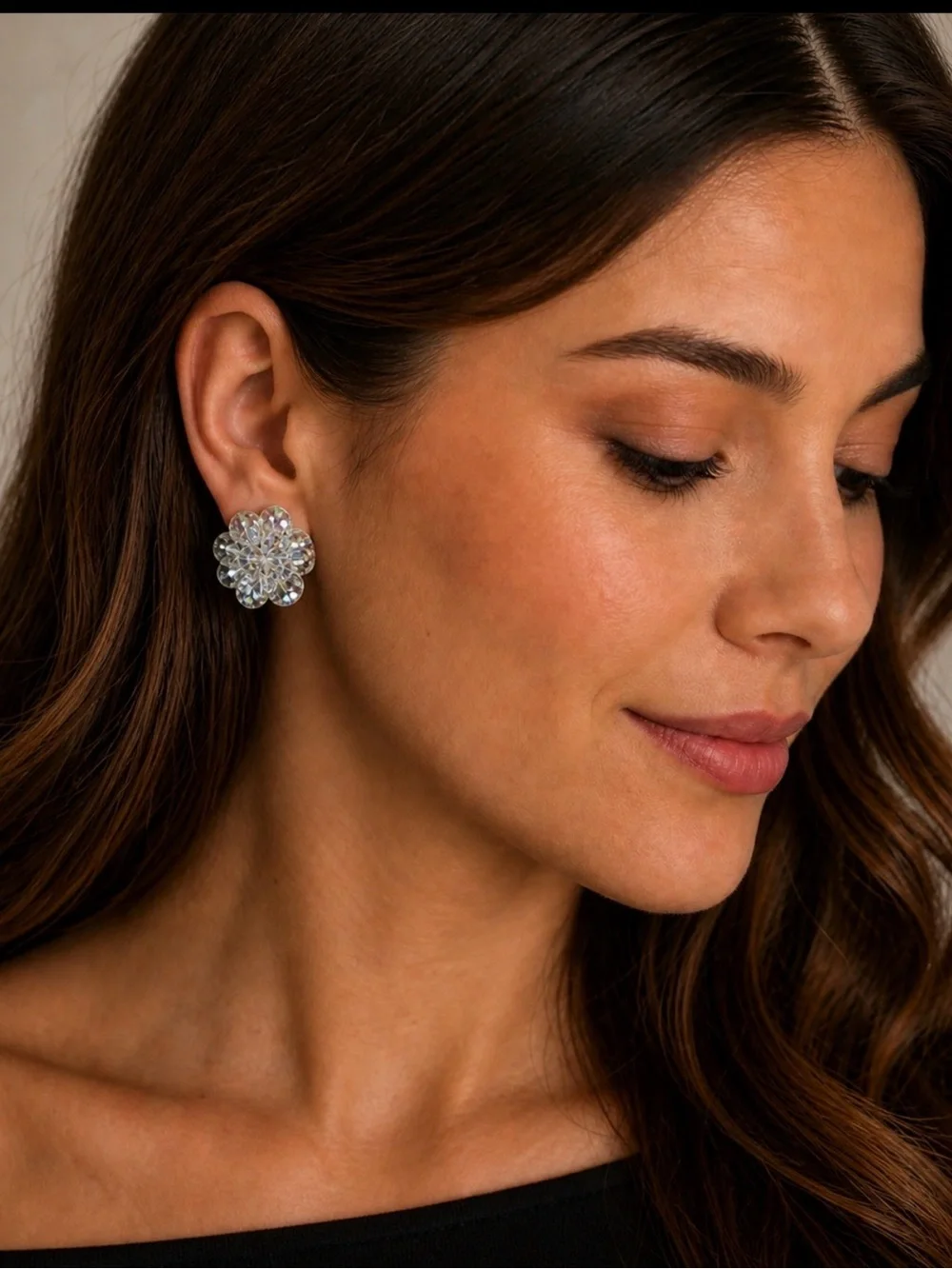 ✨ Vintage Aurora Borealis Crystal Clip-On Earrings ✨